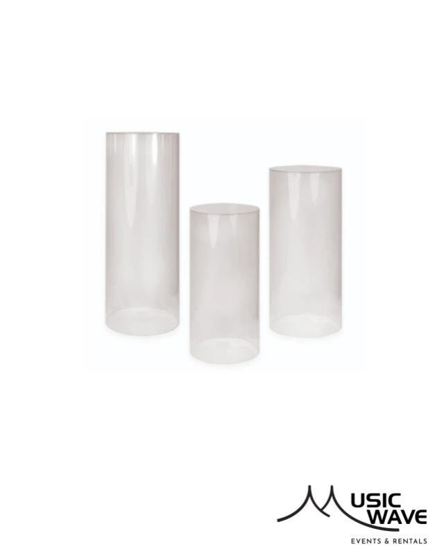 Rental store for Cylinder – Clear , Large  40 Hx20 D in San Juan PR