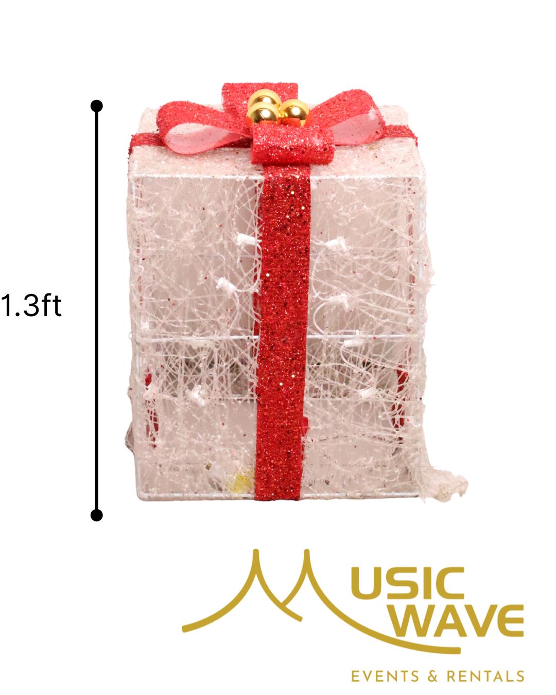 Rental store for Christmas Deco - Gift Box Iluminated 14 in San Juan PR