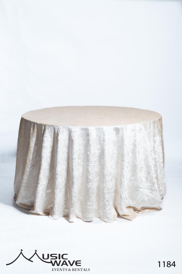 Rental store for Linen - Cocodrilo Champagne 132”  1184 in San Juan PR