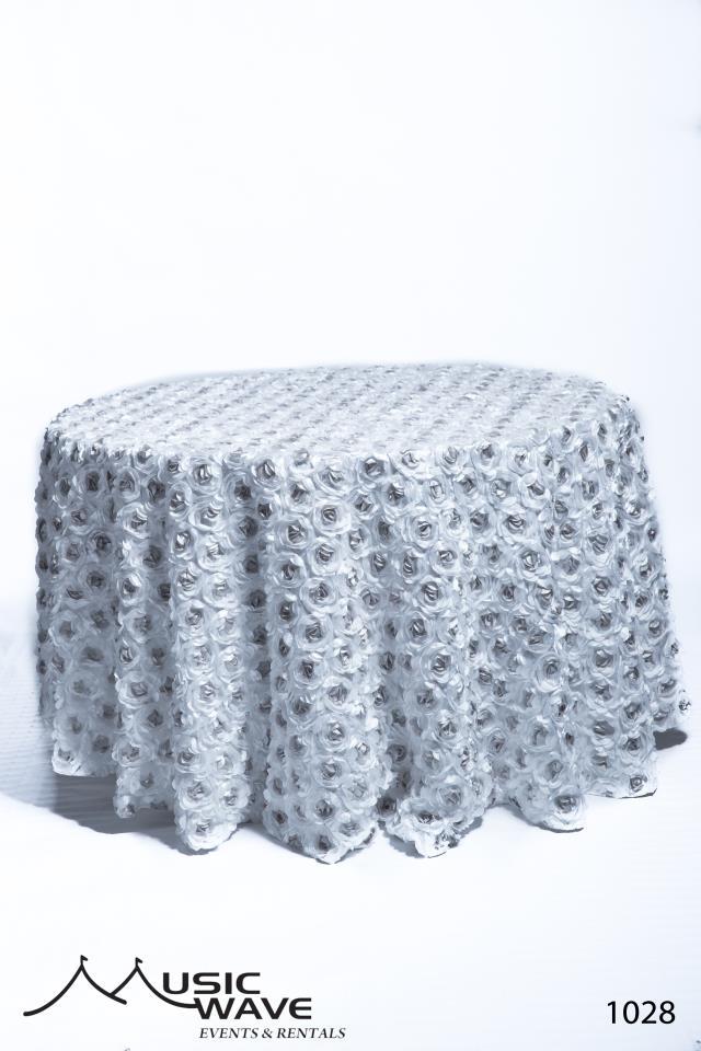 Rental store for Linen - Flores GrandeBlanco Gris90  1028 in San Juan PR
