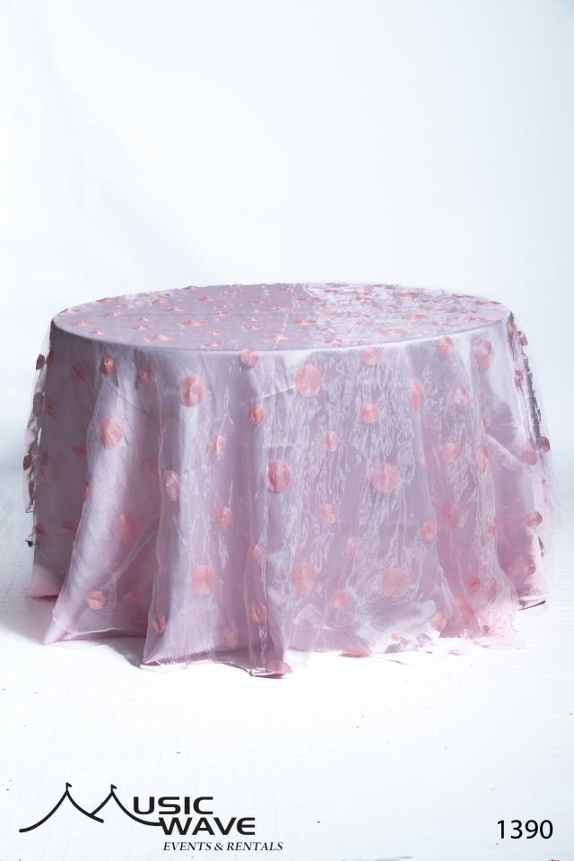 Rental store for Linen - Polka Sheer Rosa  90x132   1390 in San Juan PR