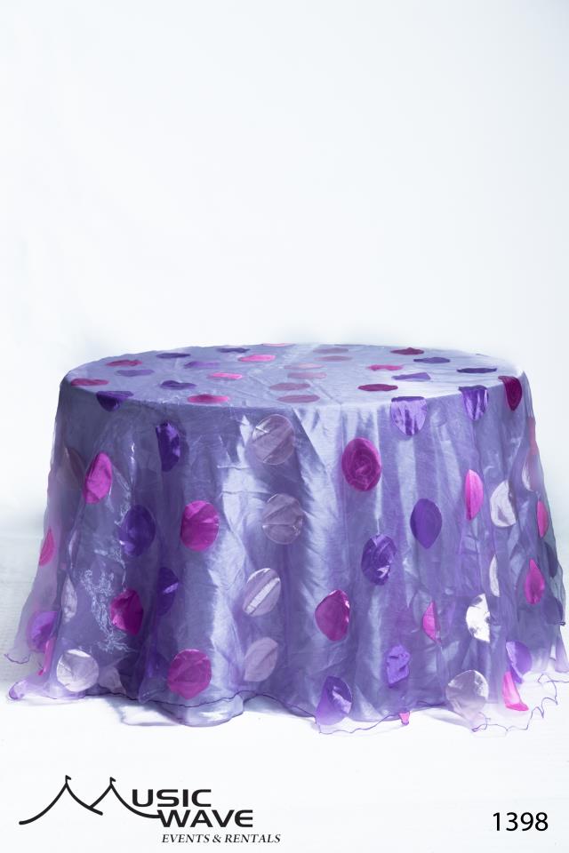 Rental store for Linen - Polka Sheer Violeta  90x132   13 in San Juan PR